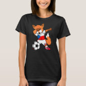 Dabbing Fox Tschechische Republik Fußball Fans Jer T-Shirt (Vorderseite)
