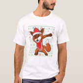 Dabbing Fox Ugly Christmas T-Shirt (Vorderseite)