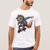 Dabbing Fox Wolf Halloween Trick oder Behandlung T-Shirt (Vorderseite)