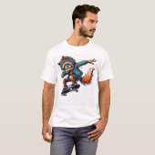 Dabbing Fox Wolf Halloween Trick oder Behandlung T-Shirt (Vorne ganz)
