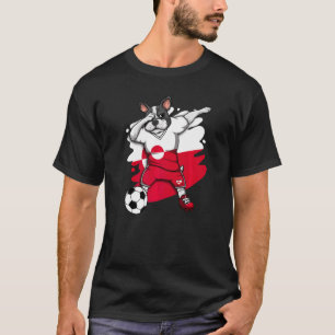 Dabbing Französisch Bulldog Grönland Soccer Fan Je T-Shirt