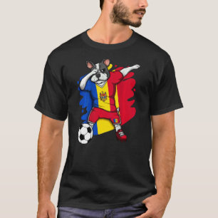 Dabbing Französisch Bulldog Moldau Fußball Fans Je T-Shirt