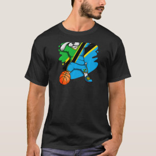Dabbing Französisch Bulldog Tansania Basketball Fa T-Shirt