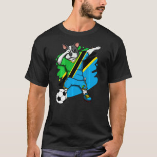 Dabbing Französisch Bulldog Tansania Soccer Fans J T-Shirt
