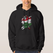 Dabbing Französisch Bulldog Ungarn Fußball Fans Je Hoodie (Vorderseite)