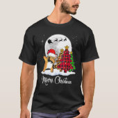 Dabbing French Bulldog Dab Dog Weihnachtsbaum Weih T-Shirt (Vorderseite)