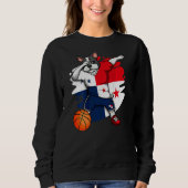 Dabbing French Bulldog Panama Basketball Fan Jerse Sweatshirt (Vorderseite)
