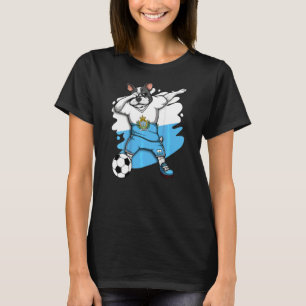 Dabbing French Bulldog San Marino Soccer Fan Jerse T-Shirt