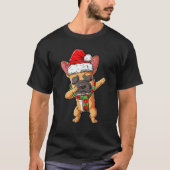 Dabbing French Bulldog Santa Christmas Gifts Kids T-Shirt (Vorderseite)