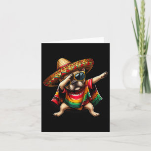 Dabbing Frenchie Hund Sombrero Mexikanischer Ponch Karte