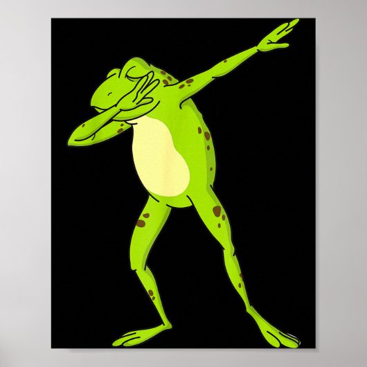 Dabbing Frog For Kids-boys & Girls Funny Anima Poster (Vorne)
