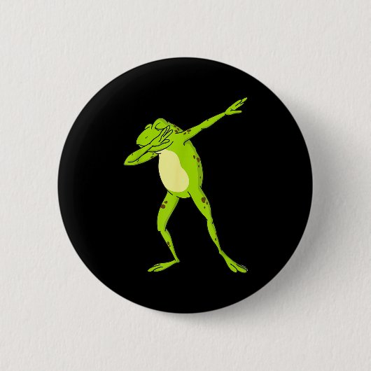 Dabbing-Frosch für Kinder-Jungs & Mädchen Lustige  Button (Vorderseite)