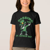 Dabbing für St. Patrick Tag Tri-Blend Shirt (Vorderseite)