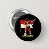 Dabbing Fußball Ägypten Trikot Junge Ägypter Junge Button (Vorne & Hinten)