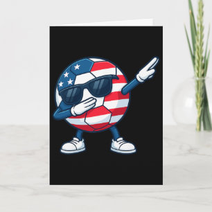 Dabbing Fußball Amerikanisch Ll Jungen Männer Frau Karte