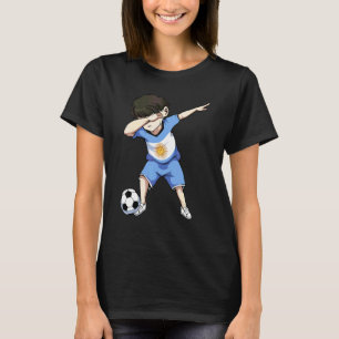 Dabbing Fußball Argentinien Junge Argentinischer F T-Shirt