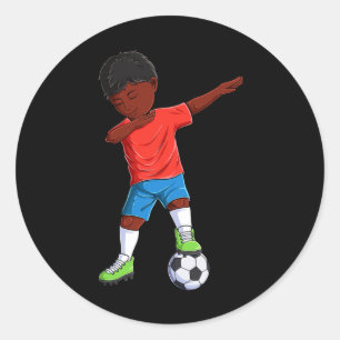 Dabbing Fußball Junge Footll Spieler Footller Dab Runder Aufkleber