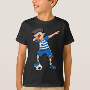 Dabbing Fußball Junge Griechenland Trikot Griechis T-Shirt