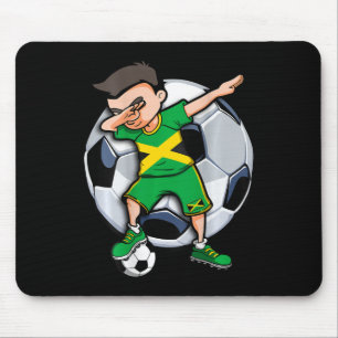 Dabbing Fußball Junge Jamaika Fußball Fan Jersey J Mousepad