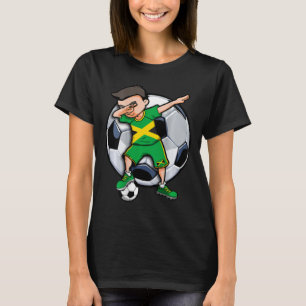 Dabbing Fußball Junge Jamaika Fußball Fan Jersey J T-Shirt