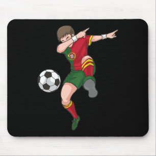 Dabbing Fußball Junge Portugal Fußball Trikot Port Mousepad