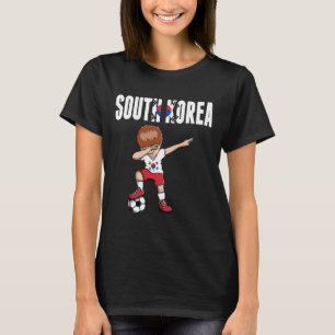 Dabbing Fußball Junge Südkorea Fußball Fan Jersey T-Shirt