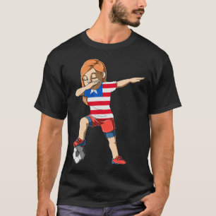 Dabbing Fußball Mädchen Liberia Trikot Liberianer T-Shirt