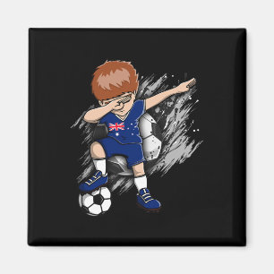 Dabbing Fußballjunge Australien Trikot Australisch Magnet