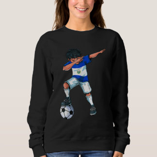 Dabbing-Fußballjunge El Salvador Salvadorianischer Sweatshirt