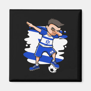 Dabbing Fußballjunge - Israel Trikot israelischer Magnet