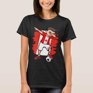 Dabbing Fußballjunge - Kanada-Trikot Kanadischer F T-Shirt