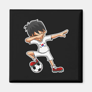 Dabbing Fußballjunge Südkorea Trikot, Koreanische Magnet