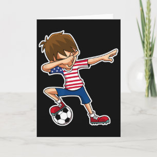 Dabbing Fußballjunge USA-Shirt Vereinigte Staaten  Karte