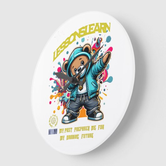 DABBING FUTURE LESSONS LEARN Wall Clock Große Wanduhr (Winkel)
