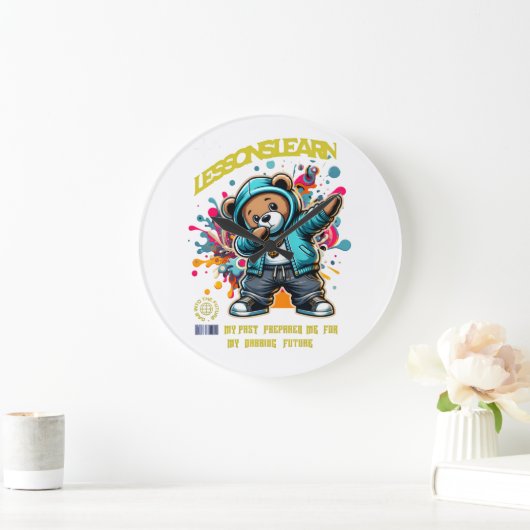 DABBING FUTURE LESSONS LEARN Wall Clock Große Wanduhr (Zuhause)