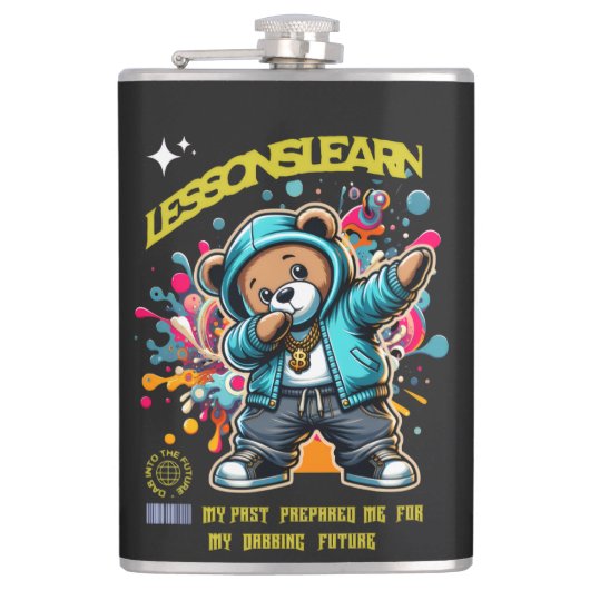 DABBING FUTURE Vinyl Wrapped Flask Flachmann (Vorderseite)