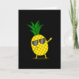 Dabbing Gelbe Ananas DAB Funny Dancing Frucht Karte