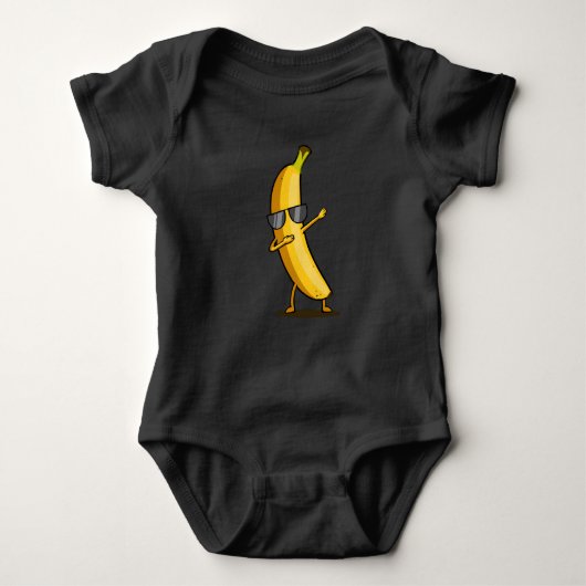 Dabbing Gelbe Banane ab Funny Dancing Frucht Baby Strampler (Vorderseite)