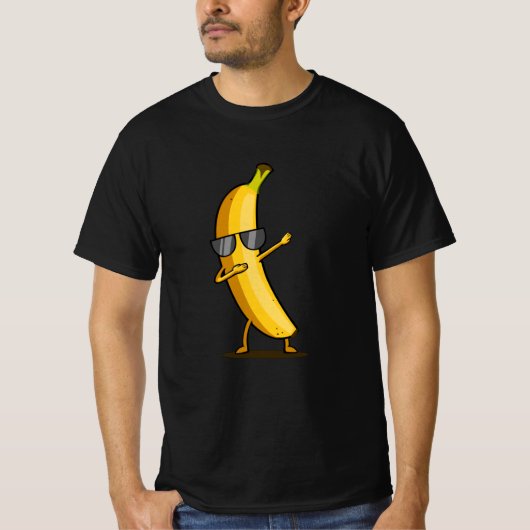 Dabbing Gelbe Banane ab Funny Dancing Frucht T-Shirt (Vorderseite)