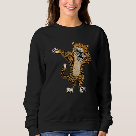 Dabbing Gepard Süße Große Katze Gepard Tier Sweatshirt (Vorderseite)