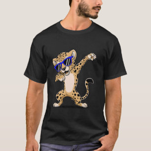 Dabbing Gepard trägt Brille Süßer Lustiger Gepard  T-Shirt