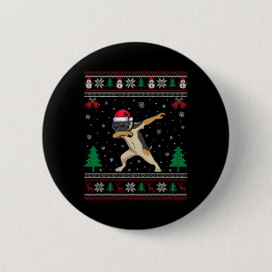 Dabbing German Kurzhaar Weihnachtsmannmütze C Button