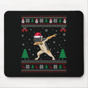 Dabbing German Kurzhaar Weihnachtsmannmütze C Mousepad