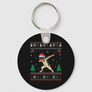Dabbing German Kurzhaar Weihnachtsmannmütze C Schlüsselanhänger