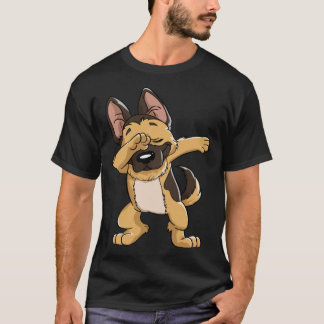 Dabbing German Shepherd Dog   Boys Kids Dab Dance T-Shirt