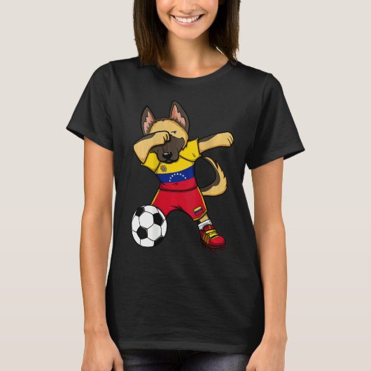 Dabbing German Shepherd Venezuela T-Shirt (Vorderseite)