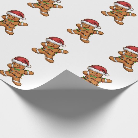 Dabbing Gingerbread Baum Weihnachten Geschenkpapier (Ecke)