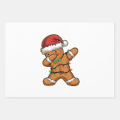 Dabbing Gingerbread Baum Weihnachten Geschenkpapier Set (Vorderseite)