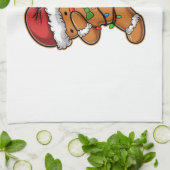 Dabbing Gingerbread Baum Weihnachten Geschirrtuch (Gefaltet)
