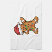 Dabbing Gingerbread Baum Weihnachten Geschirrtuch (Vertikal)